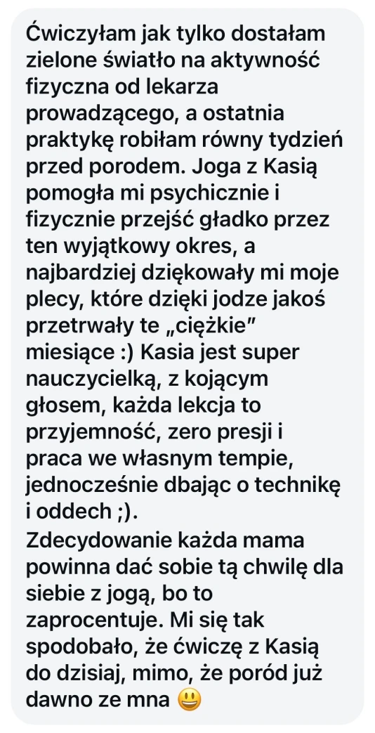 Opinia kursantki